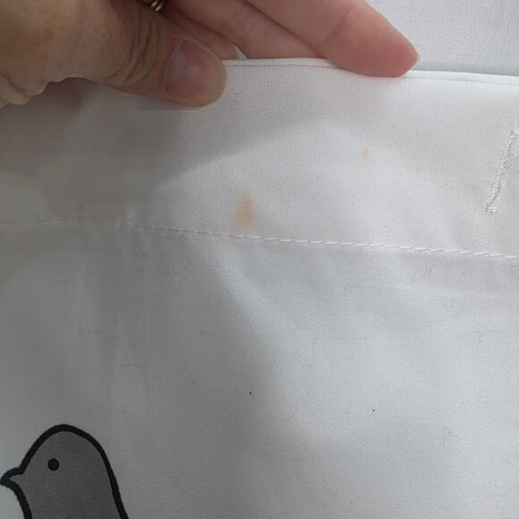 Yellow, Black  & Gray Birds Pattern Bathroom Shower Curtain 72 W x 72 L - Picture 5 of 9